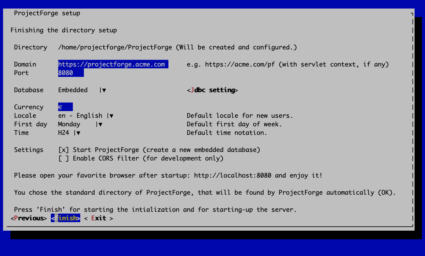 Setup wizard - step 2